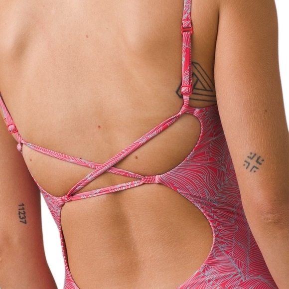 Prana Jess reversible one piece swimsuit bathing suit swimwear Beach summer pink - Picture 7 of 13